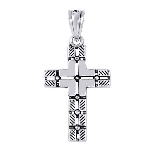 Pandantiv argint 925 cruce cu striatii PSX0555 [2]